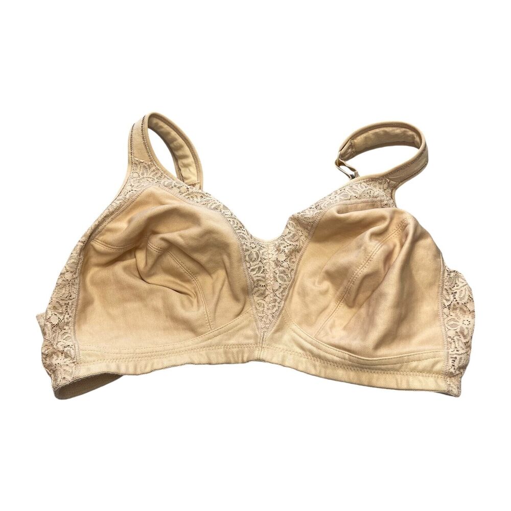 Underscore Full Coverage Bra Women's 38D Beige Lace Wireless Adjustable Strap